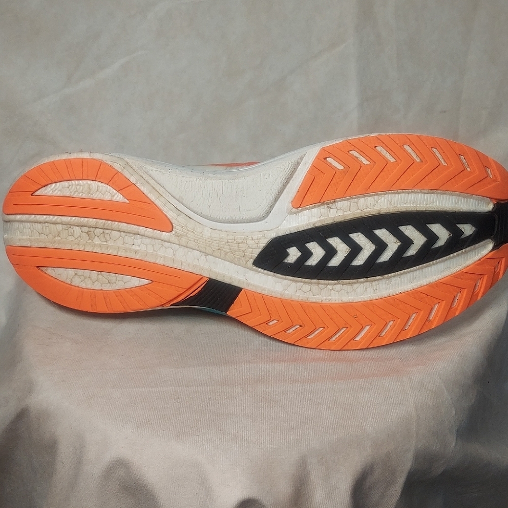 Saucony Tempus Men's Running Shoes Size 15 White ViZiOrange Stability Sneakers - Picture 12 of 14